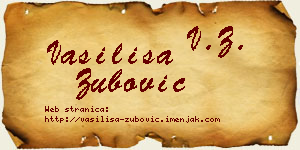 Vasilisa Zubović vizit kartica
